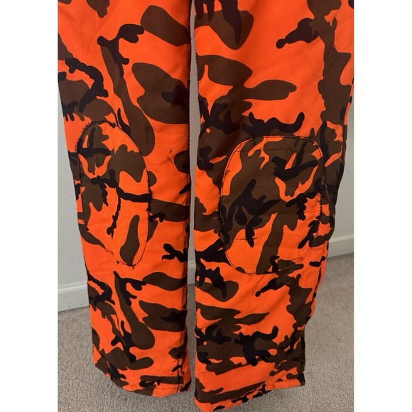 VTG Winchester Insulated Coveralls Hunting Men's Small Blaze Orange Camo - Picture 8 of 16